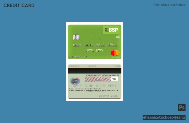 Fiji Bank of South Pacific Mastercard Beispielvorschau